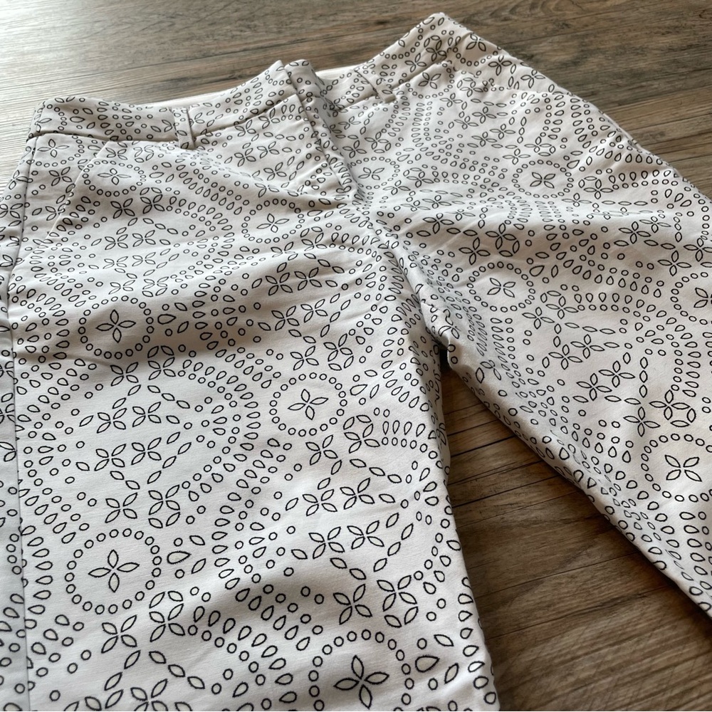 Express White and Black Patterned Pants